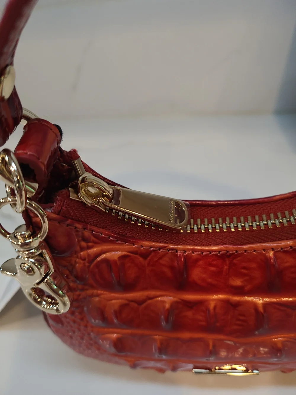 NWT Brahmin Radiant Red Melbourne Lollie Mini/Micro - Picture 7 of 15